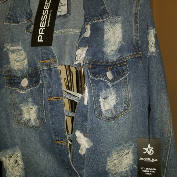 Demin Shredded Jacket◇ - Picture 6 of 6